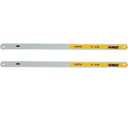 Stanley Dewalt 10 in. Bi-Metal Hacksaw Blades 32 TPI 2 pk DWHT20550